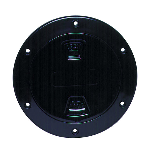 Beckson 4" Smooth Center Screw-Out Deck Plate - Black image 1