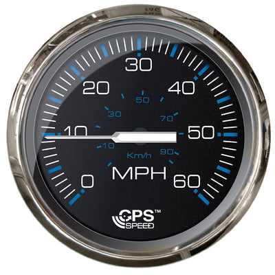 Faria Chesepeake Black 4" Studded Speedometer - 60MPH (GPS) image 1