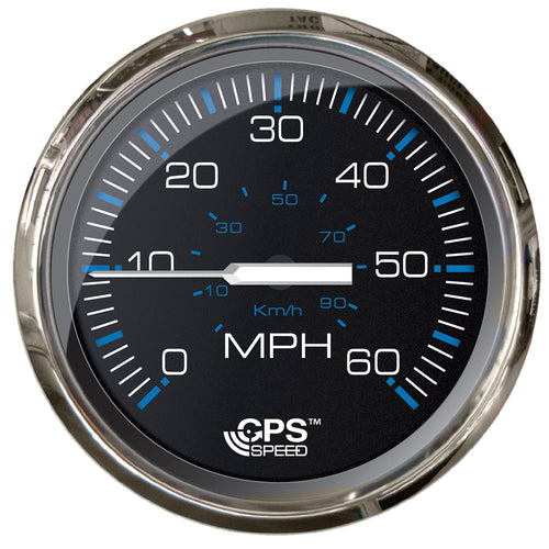 Faria Chesepeake Black 4" Studded Speedometer - 60mph (gps)