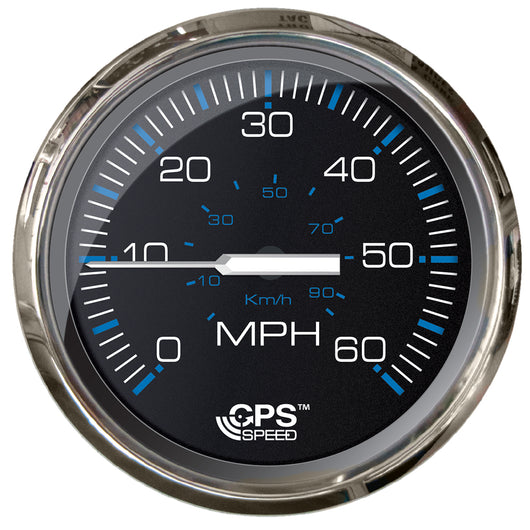 Faria Chesepeake Black 4" Studded Speedometer - 60MPH (GPS) image 1