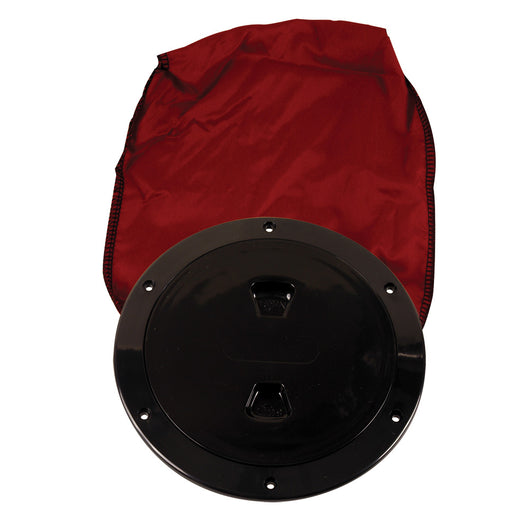 Beckson 6" Stow-Away Deck Plate - Black w/12" Bag image 1
