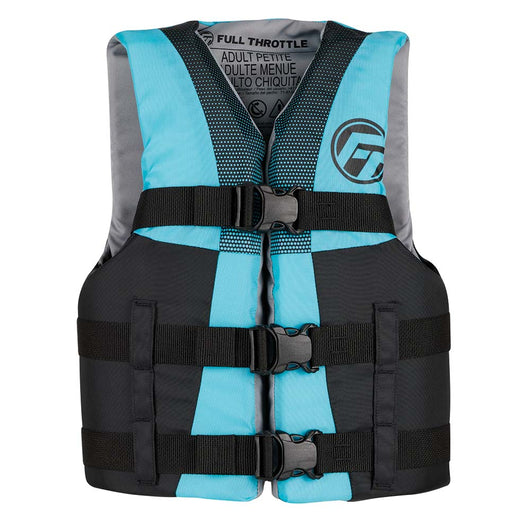 Full Throttle Teen Nylon Life Jacket - Aqua/Black image 1