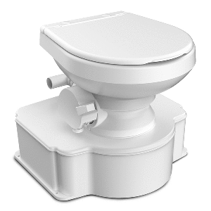 Dometic White M65 Marine Gravity Toilet - Standard Seat Size w/Foot Pedal image 0