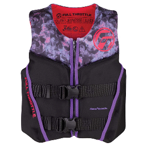 Full Throttle Youth Rapid-Dry Flex-Back Vest - Pink/Black