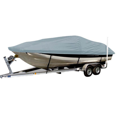 Carver Sun-DURA&reg; Styled-to-Fit Boat Cover f/22.5' Sterndrive Deck Boats w/Low Rails - Grey image 1
