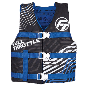 Full Throttle Youth Nylon Life Jacket - Blue/Black image 0