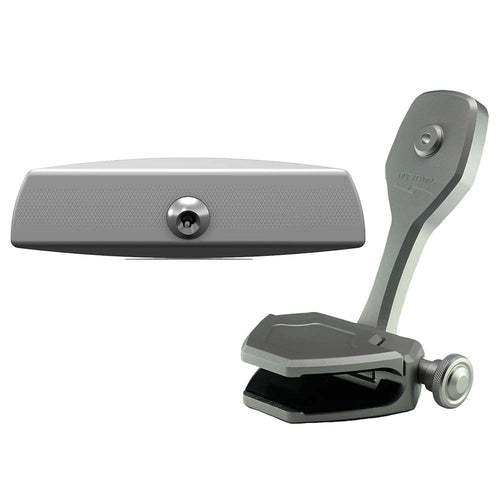 PTM Watersports Mirror/Bracket Kit w/ VR-140 Elite Mirror & ZXR-300 - Titanium Grey