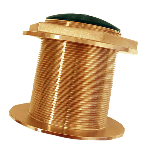 Echonautics Bronze Low-Profile Thru-Hull High-Frequency CHIRP Transducer - 1kW, 18&deg; Tilt, 130-210kHz image 1