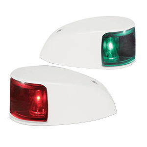 Hella Marine NaviLED Deck Mount Port & Starboard Pair - 2nm - Colored Lens/White Housing