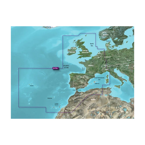 Garmin Veu722l Europe Atlantic Coast Bluechart® G3 Vision®