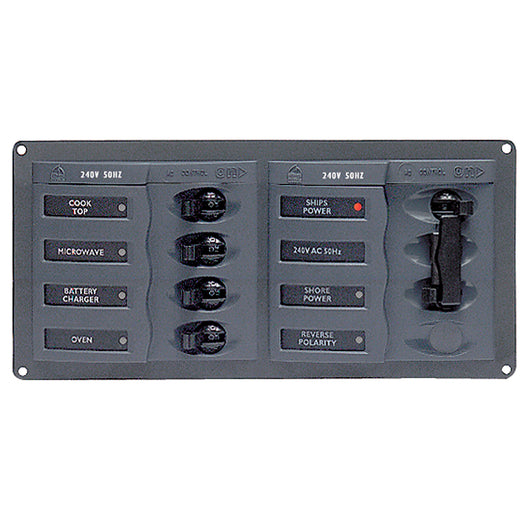 BEP AC Circuit Breaker Panel w/o Meters, 4 Way Panel 2 Mains - 240V image 1