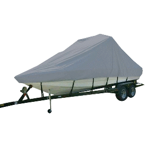 Carver Sun-Dura Specialty Boat Cover F/21.5' Sterndrive V-Hull Runabout/Modified Boats - Grey