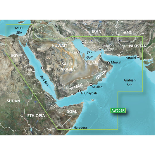 Garmin BlueChart&reg; g3 HD - HXAW005R - The Gulf &amp; Red Sea - microSD&trade;/SD&trade; image 1