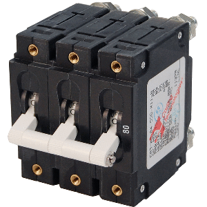 Blue Sea 7289 C-series Triple Pole Circuit Breaker - 80a