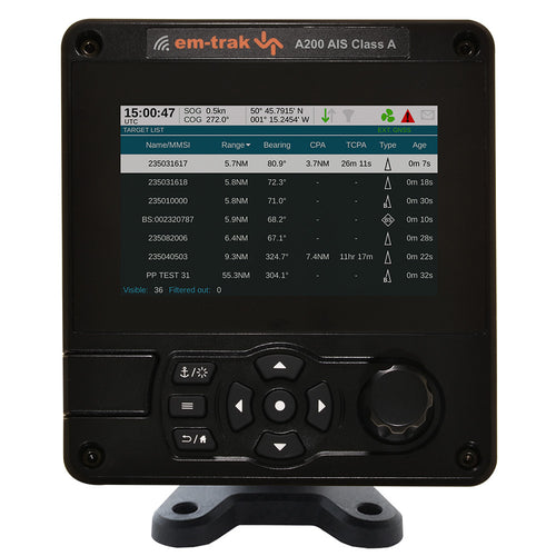 em-trak A200 Class A AIS Transceiver with Color Display
