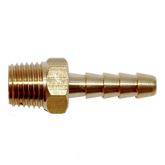 Attwood Universal Brass Fuel Hose Fitting - 1/4" NPT x 3/8" Barb image 1