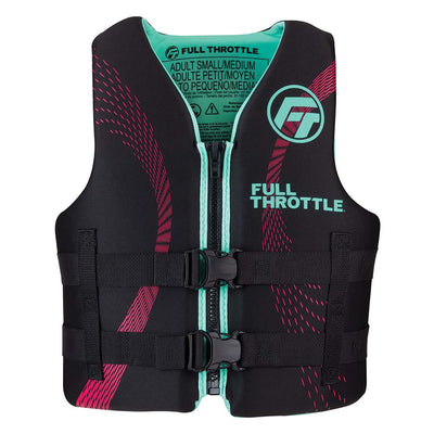 Full Throttle Adult Rapid-Dry Life Jacket - S/M - Aqua/Black image 1