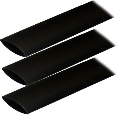Ancor Adhesive Lined Heat Shrink Tubing (ALT) - 1" x 12" - 3-Pack - Black image 1