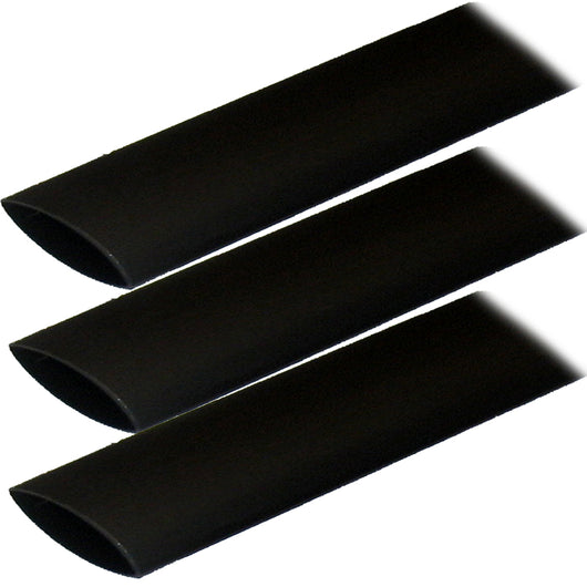 Ancor Adhesive Lined Heat Shrink Tubing (ALT) - 1" x 12" - 3-Pack - Black image 1