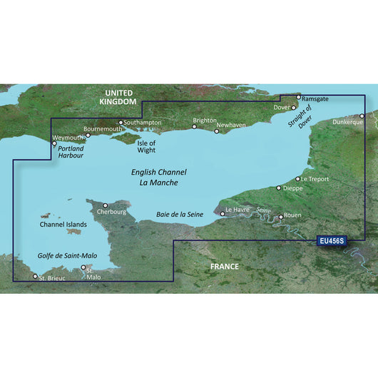 Garmin BlueChart&reg; g3 Vision&reg; HD - VEU465S - The Solent &amp; Channel Islands - microSD&trade;/SD&trade; image 1