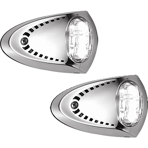 Attwood LED Docking Lights - Stainless Steel - White LED - Pair image 0