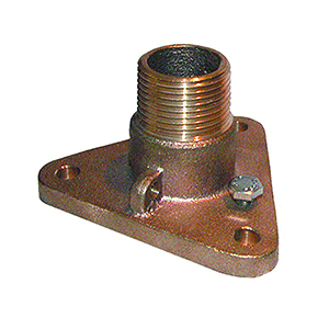 GROCO 3/4" Bronze NPS to NPT Flange Adapter image 0