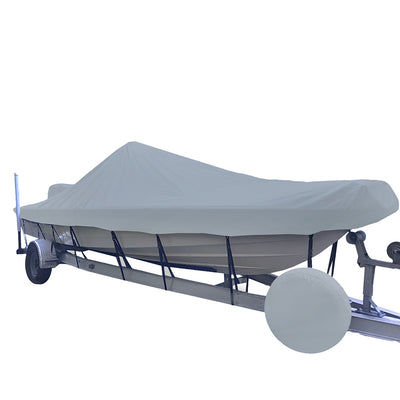 Carver Sun-DURA&reg; Styled-to-Fit Boat Cover f/20.5' V-Hull Center Console Shallow Draft Boats - Grey image 1