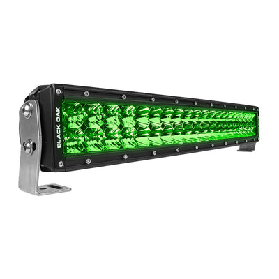 Black Oak Curved Double Row Combo Green Hog Hunting 20" Pro Series 3.0 LED Light Bar image 1