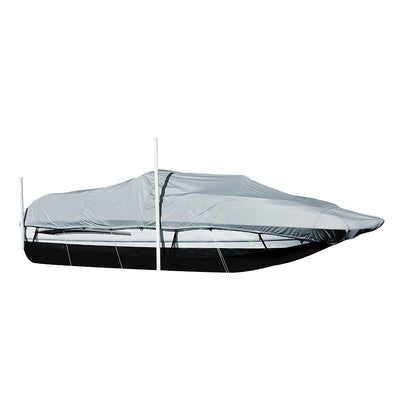 Carver Performance Poly-Guard Styled-to-Fit Boat Cover f/20.5' Sterndrive Deck Boats w/Walk-Thru Windshield - Grey image 1