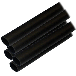 Ancor Adhesive Lined Heat Shrink Tubing - 1/2" x 12" - 5-Pack - Black