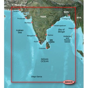 Garmin Bluechart® G3 Hd - Hxaw003r - Indian Subcontinent - Microsd™/Sd™