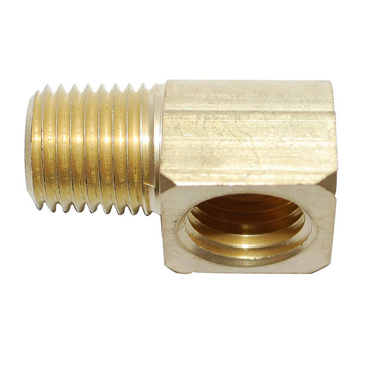 Attwood Universal 90 Degree Elbow - 1/4" NPT x 1/4" NPTF - Brass image 1