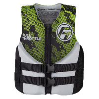 Full Throttle Junior Hinged Neoprene Vest - Green