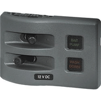 Blue Sea 4302 Weatherdeck Water Resistant Fuse Panel - 2 Position - Grey