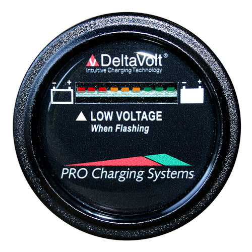 Dual Pro Battery Fuel Gauge - Deltaview® Link Compatible - 12v System (1-12v Battery, 2-6v Batteries)
