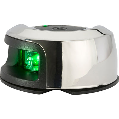 Attwood LightArmor Deck Mount Navigation Light - Stainless Steel - Starboard (green) - 2NM image 1