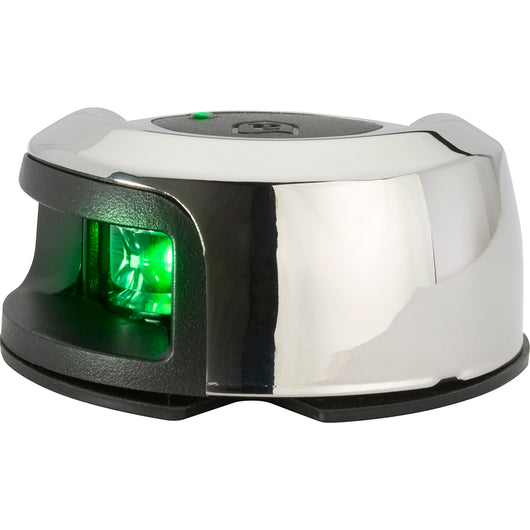 Attwood LightArmor Deck Mount Navigation Light - Stainless Steel - Starboard (green) - 2NM image 1