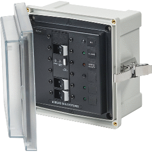 Blue Sea 3122 - SMS Panel Enclosure w/ELCI (16A) &amp; 2 Branch (8A) - 230V AC image 0