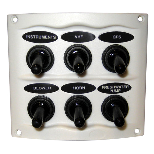 Bep Waterproof Panel - 6 Switches - White