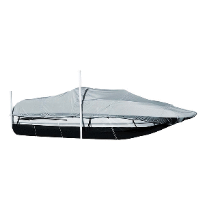 Carver Sun-DURA&reg; Styled-to-Fit Boat Cover f/22.5' Sterndrive Deck Boats w/Walk-Thru Windshield - Grey image 0