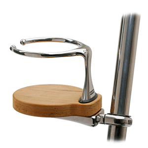 Edson Clamp-On Drink Holder - Single - Teak image 0
