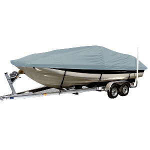 Carver Sun-DURA&reg; Styled-to-Fit Boat Cover f/19.5' Sterndrive Deck Boats w/Low Rails - Grey image 0