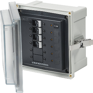 Blue Sea 3135 - SMS Panel Enclosure w/UL Main &amp; 3 Branch (12/24V) - 12/24V DC image 0