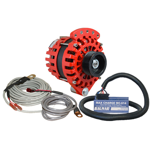 Balmar Alternator 1-2" Single Foot K6 Serpentine Pulley Regulator &amp; Temp Sensor - 170A Kit - 12V image 1