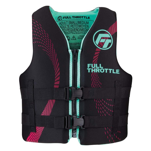 Full Throttle Adult Rapid-Dry Life Jacket - L/XL - Aqua/Black image 1