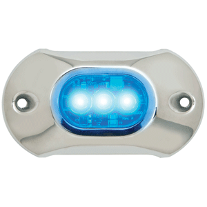 Attwood Light Armor Underwater LED Light - 3 LEDs - Blue image 0