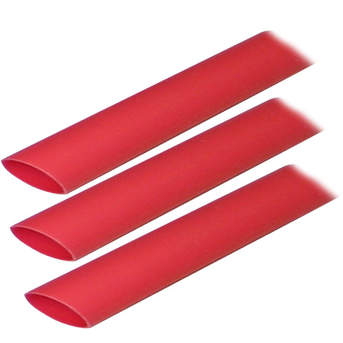 Ancor Adhesive Lined Heat Shrink Tubing - 3/4" x 3" - 3-Pack - Red