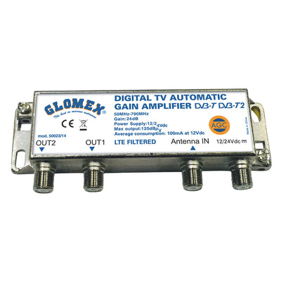 Glomex Auto Gain Control Amp - 12/24VDC f/2 TV Outputs image 1