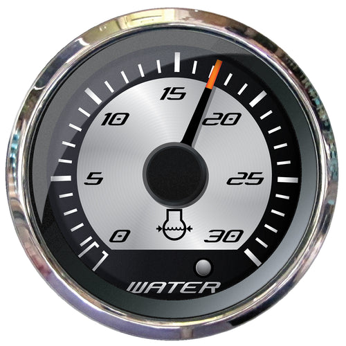 Faria Platinum 2" Water Pressure Gauge - 30 Psi