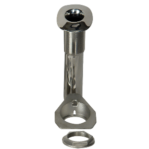 C.E. Smith 80 Series Screwless Flush Mount Rod Holder - 15 Degree - Stainless Steel - Swivel Bottom - Black Liner image 0